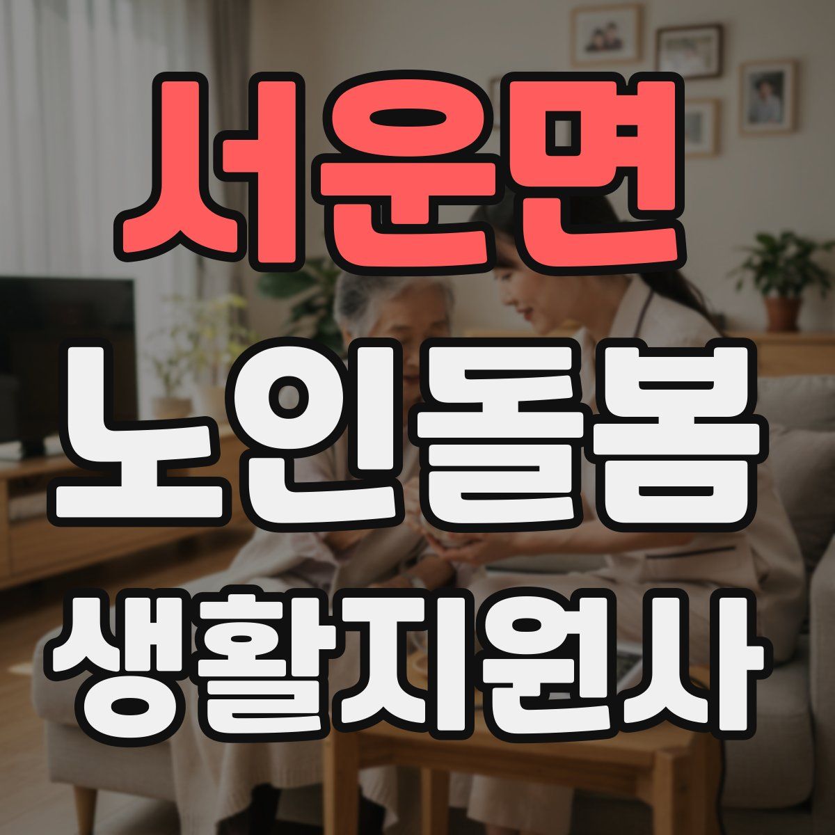 서운면 노인돌봄생활지원사 자격증