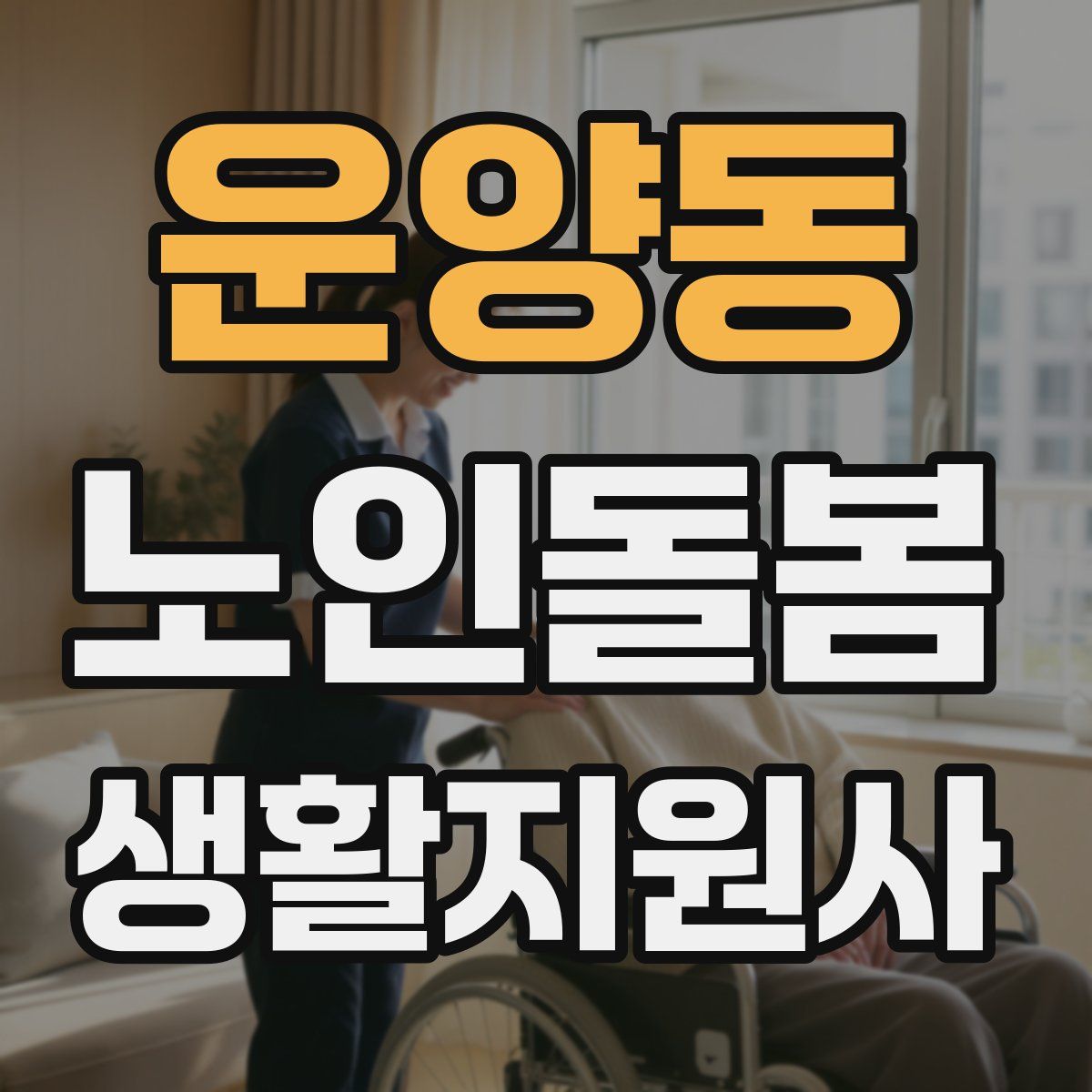 운양동 노인돌봄생활지원사 자격증