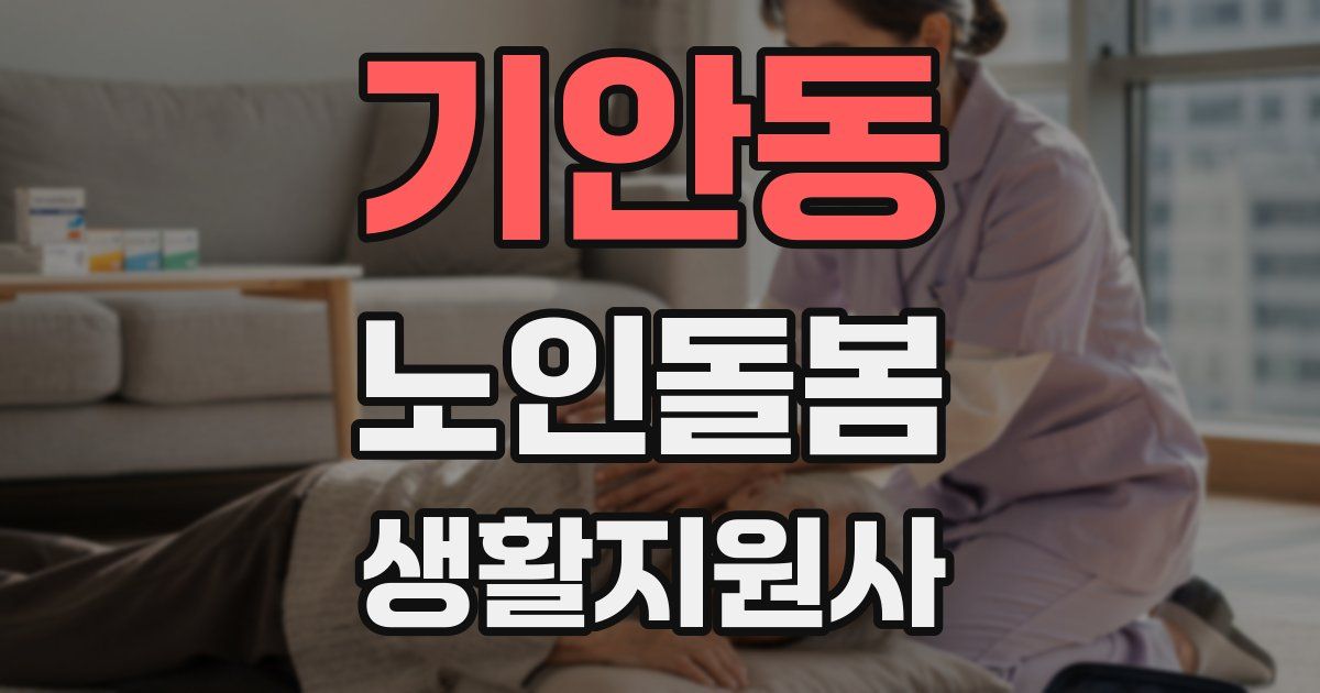 기안동 노인돌봄생활지원사 자격증