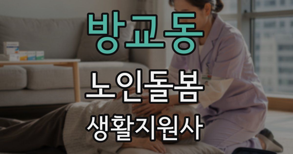 방교동 노인돌봄생활지원사 자격증