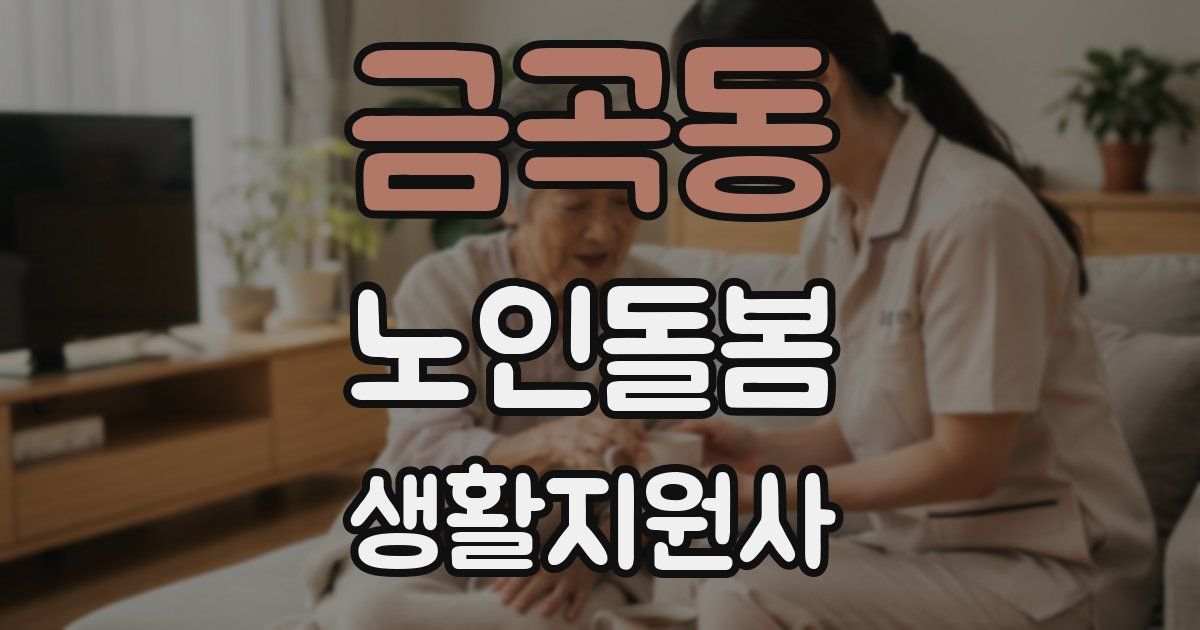 금곡동 노인돌봄생활지원사 자격증