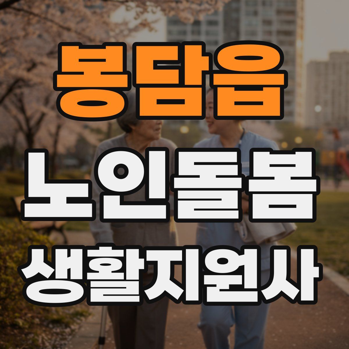 봉담읍 노인돌봄생활지원사 자격증