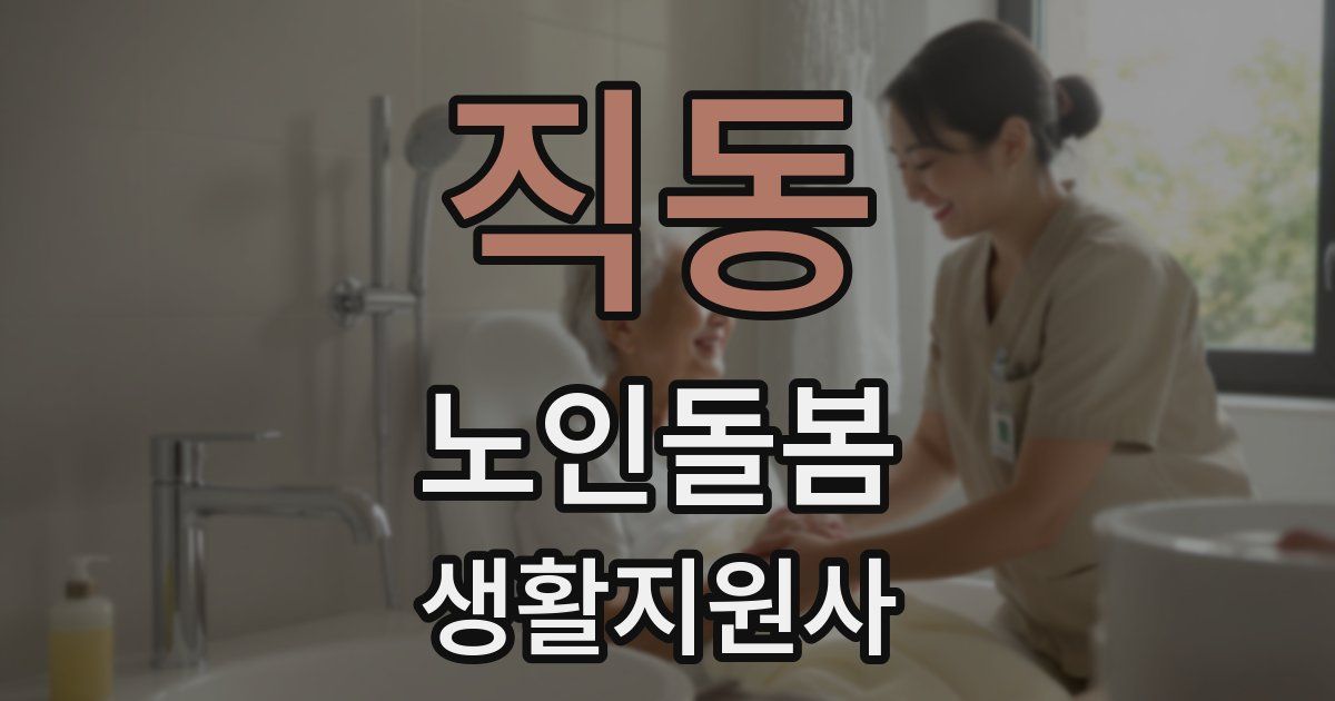 직동 노인돌봄생활지원사 자격증