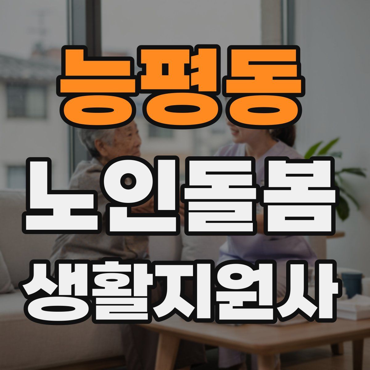 능평동 노인돌봄생활지원사 자격증