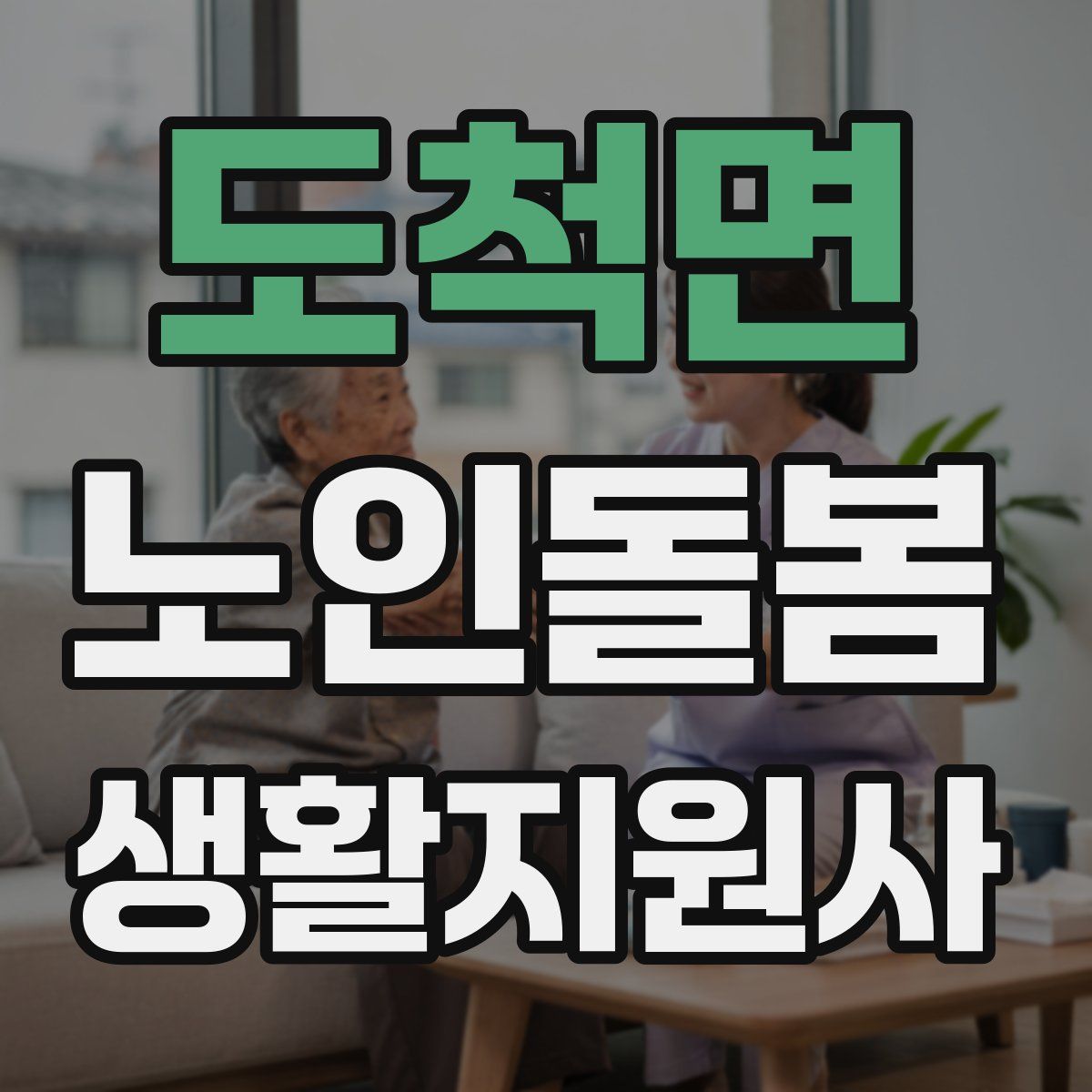 도척면 노인돌봄생활지원사 자격증