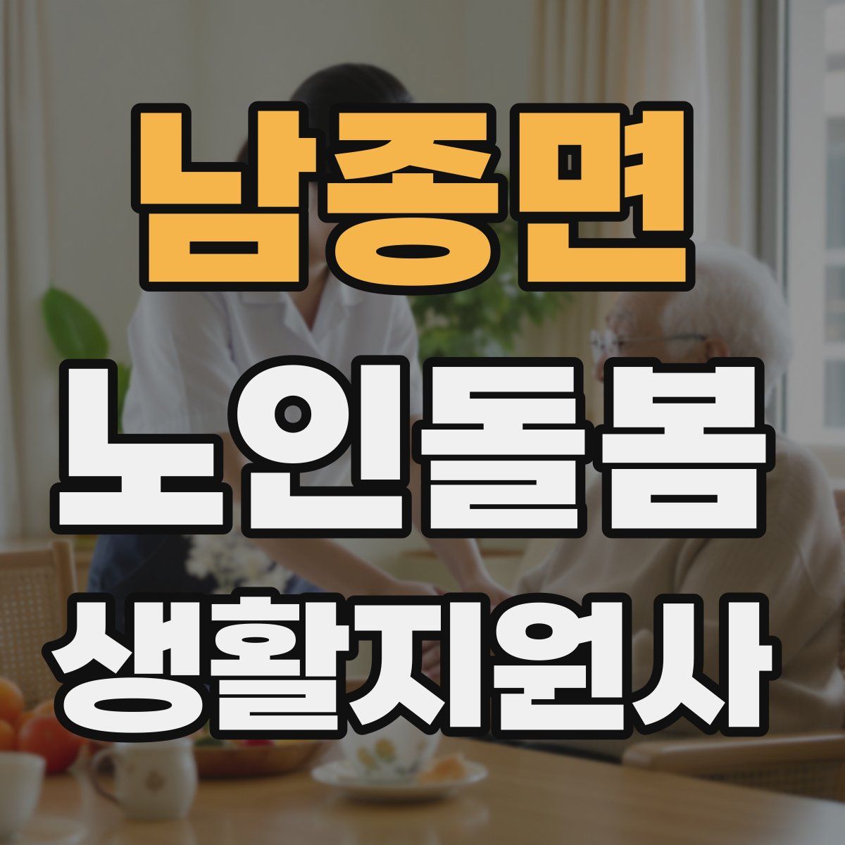 남종면 노인돌봄생활지원사 자격증