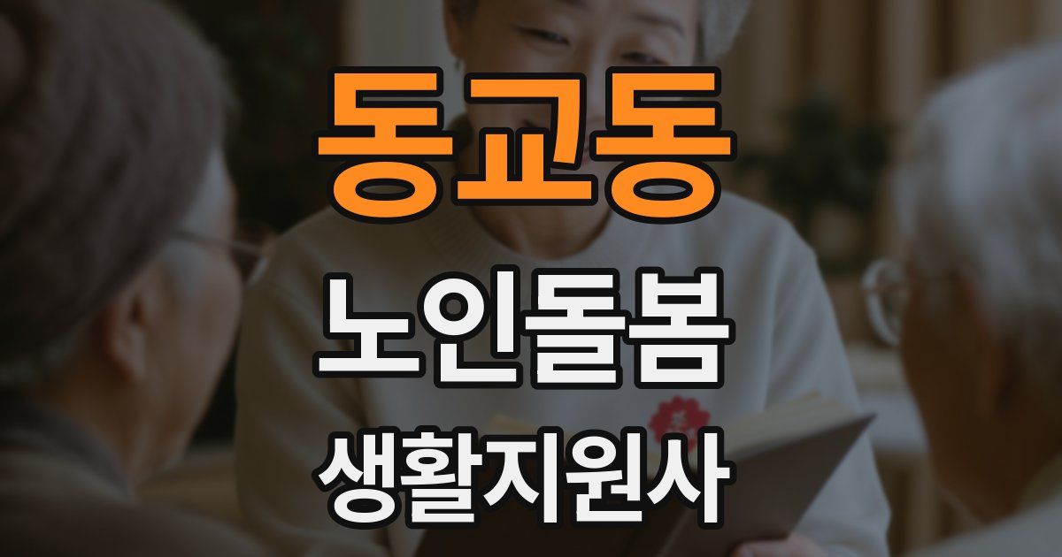 동교동 노인돌봄생활지원사 자격증
