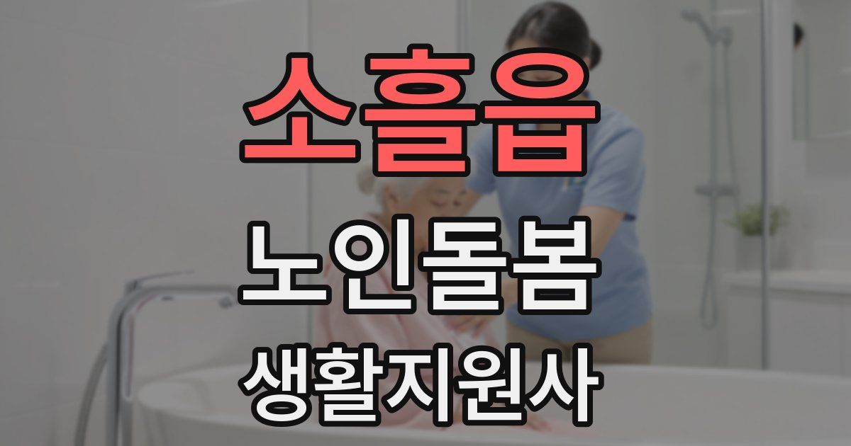 소흘읍 노인돌봄생활지원사 자격증