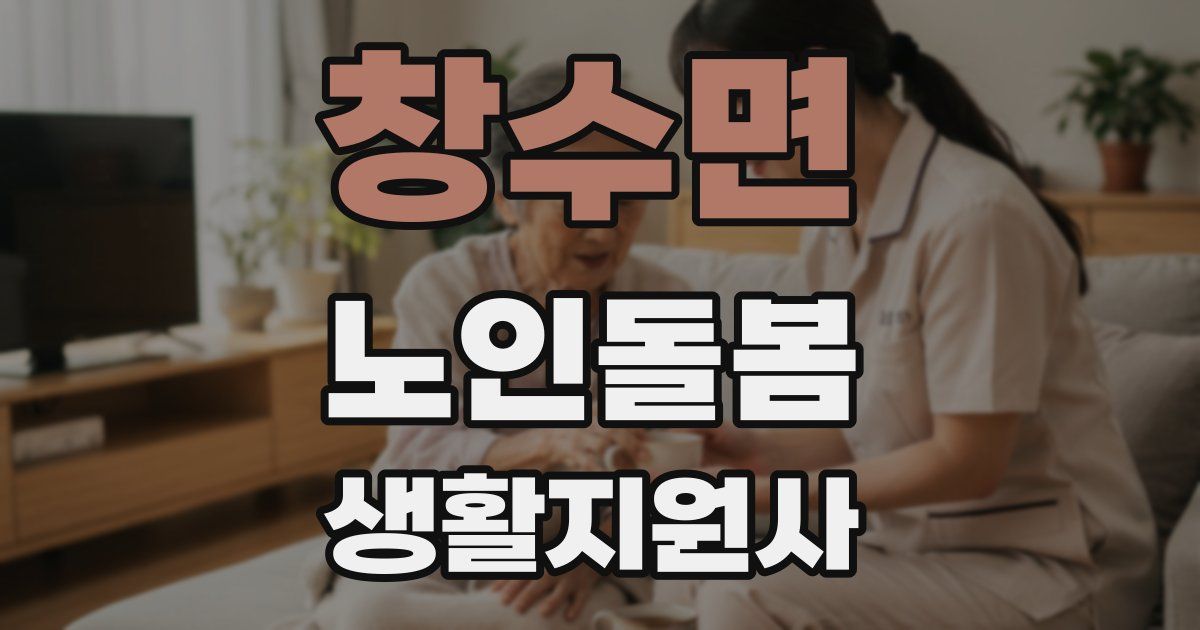 창수면 노인돌봄생활지원사 자격증