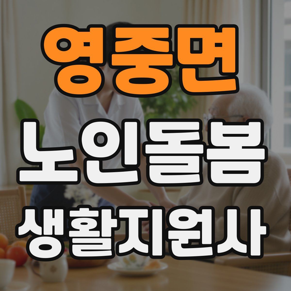 영중면 노인돌봄생활지원사 자격증