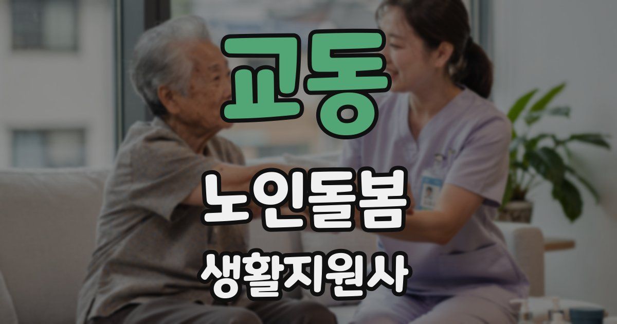 교동 노인돌봄생활지원사 자격증