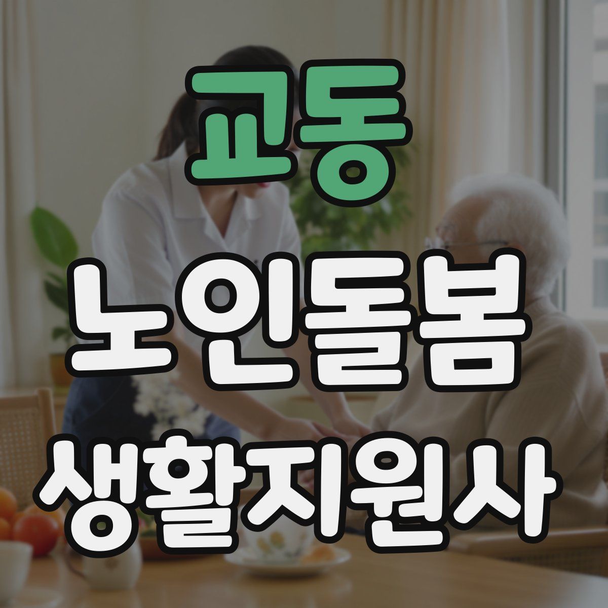 교동 노인돌봄생활지원사 자격증