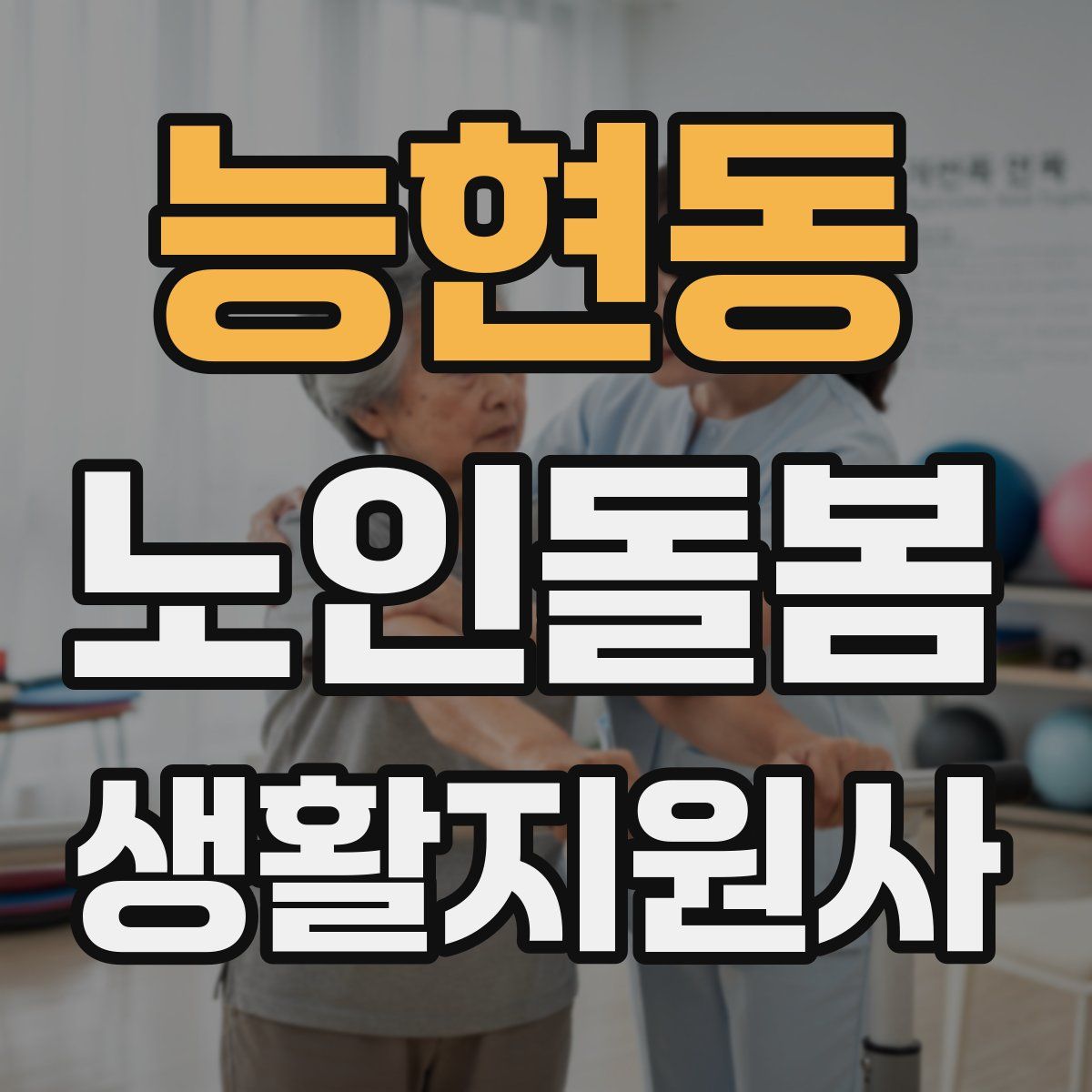 능현동 노인돌봄생활지원사 자격증