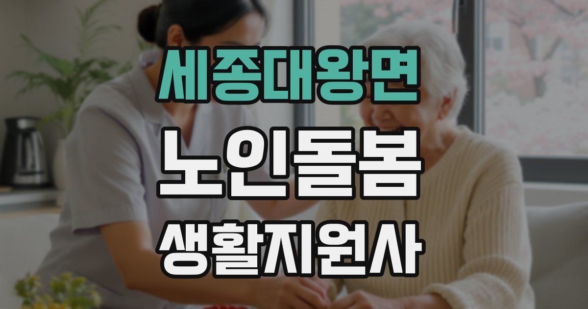세종대왕면 노인돌봄생활지원사 자격증