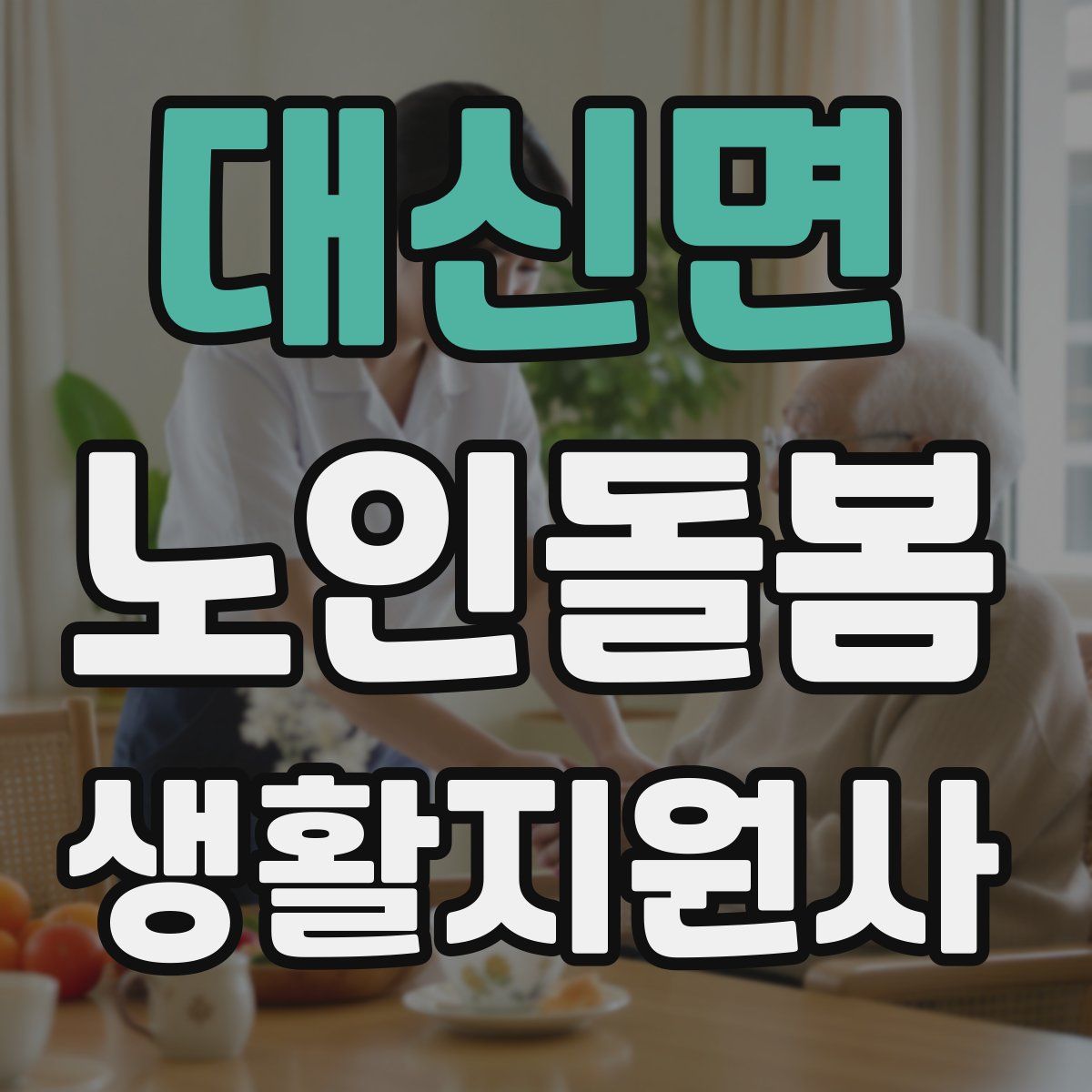 대신면 노인돌봄생활지원사 자격증