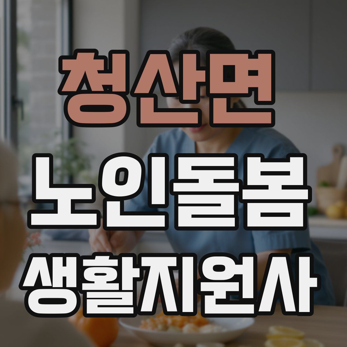 청산면 노인돌봄생활지원사 자격증