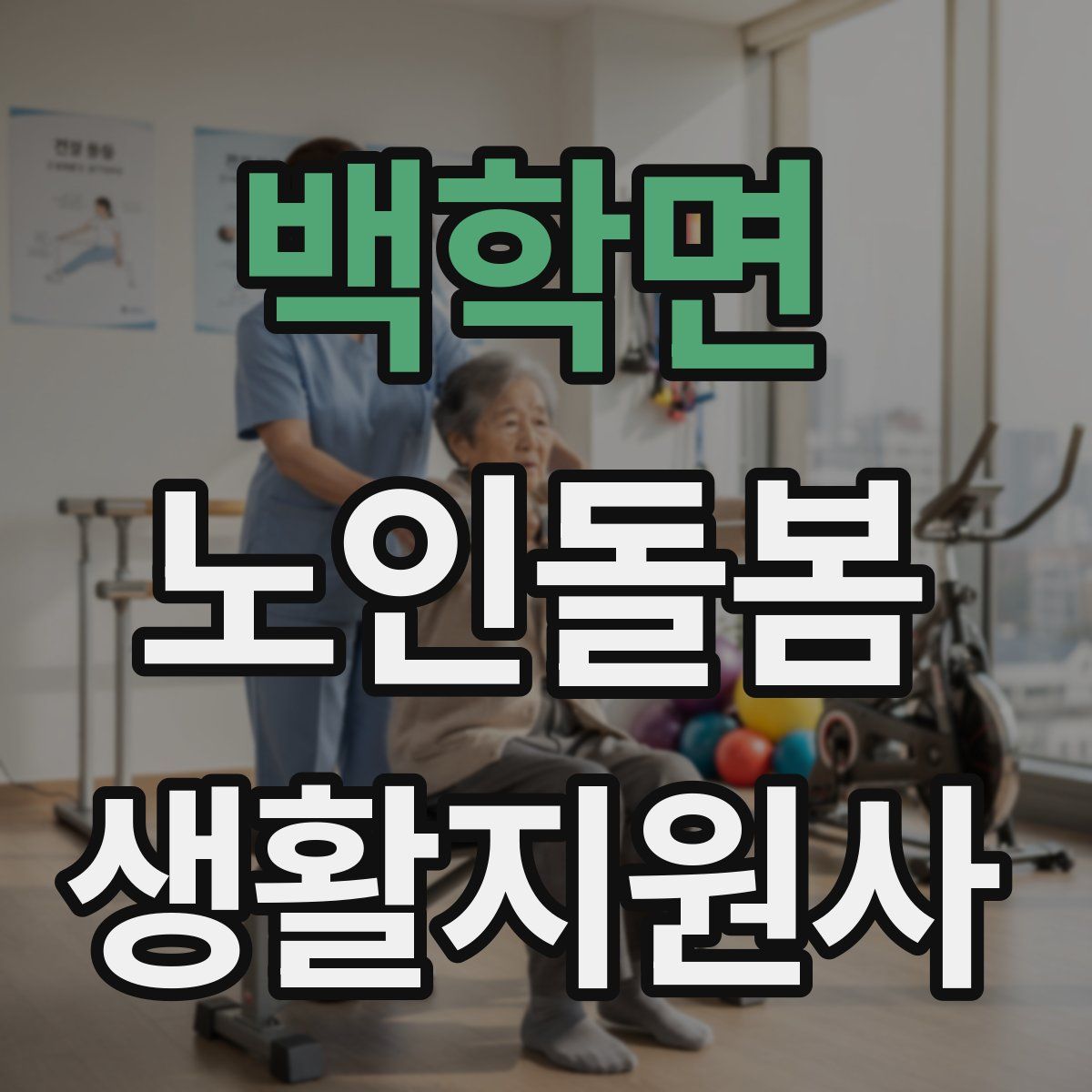 백학면 노인돌봄생활지원사 자격증