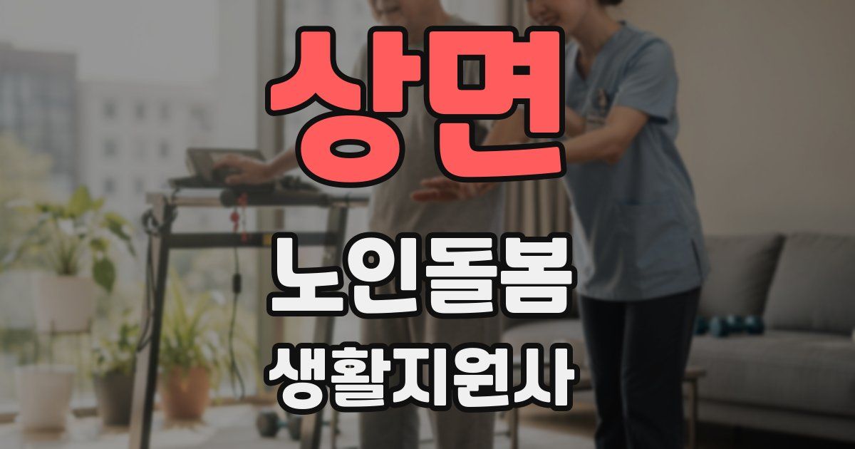 상면 노인돌봄생활지원사 자격증