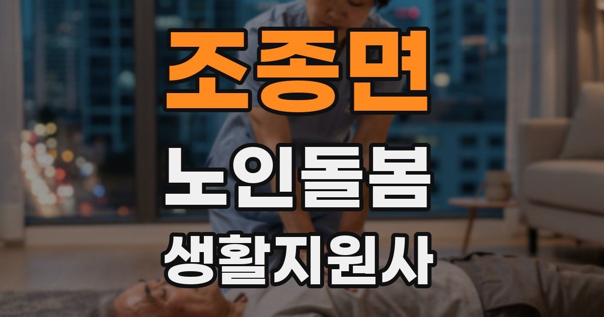 조종면 노인돌봄생활지원사 자격증