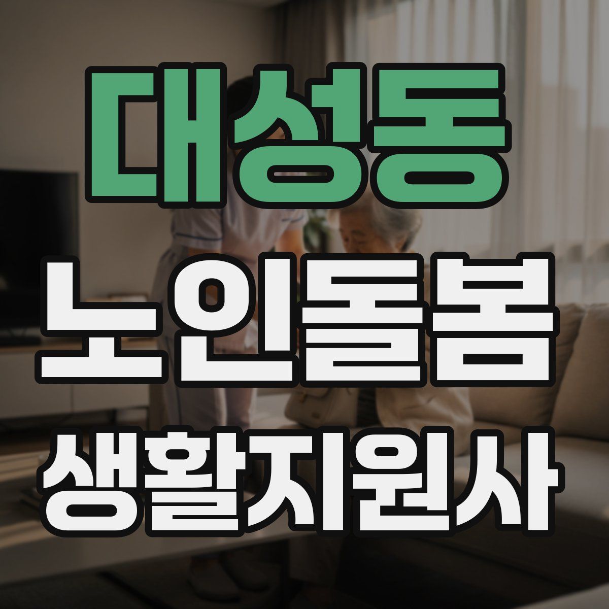 대성동 노인돌봄생활지원사 자격증
