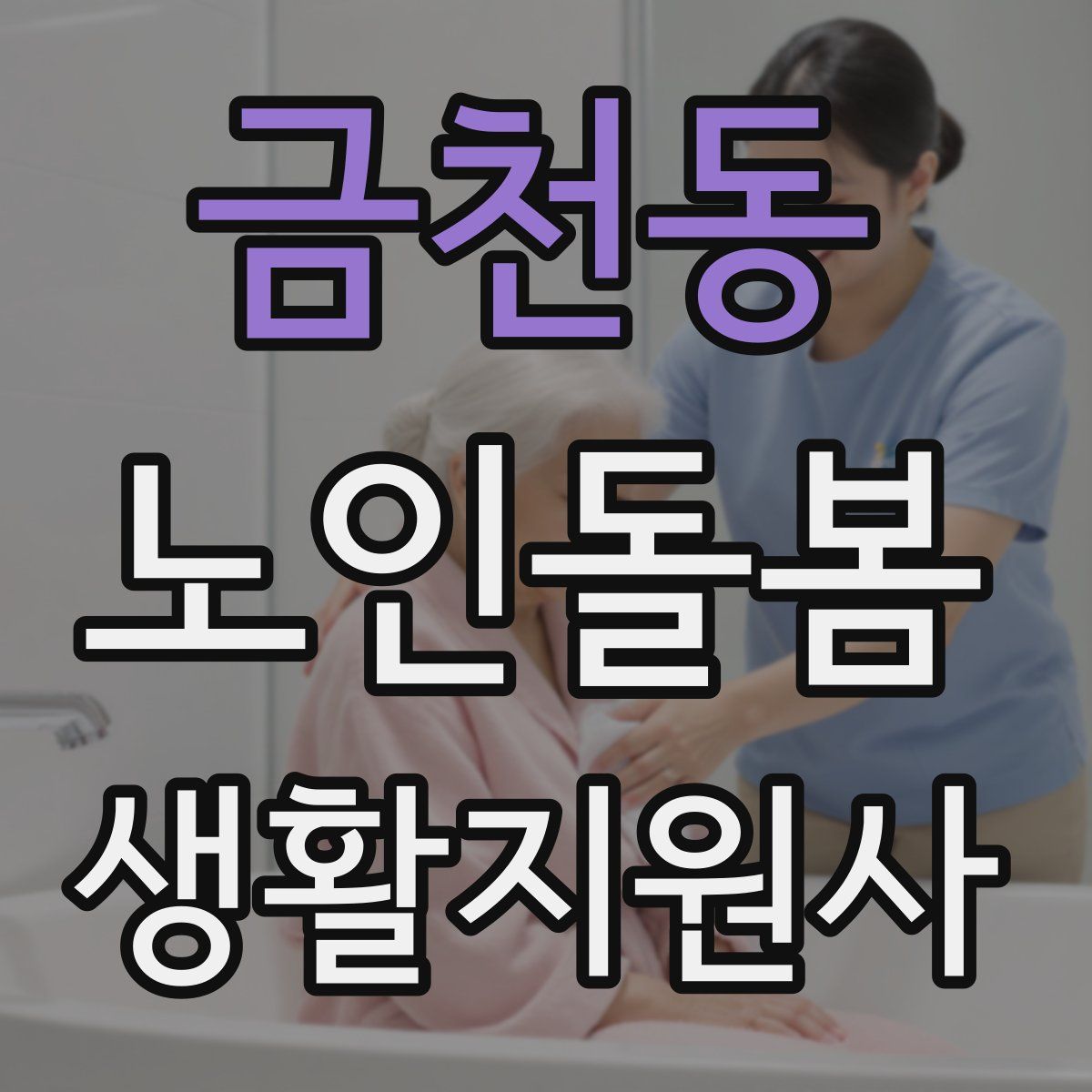 금천동 노인돌봄생활지원사 자격증