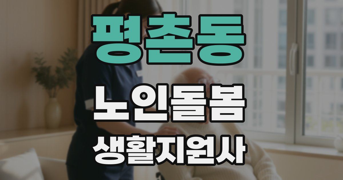 평촌동 노인돌봄생활지원사 자격증