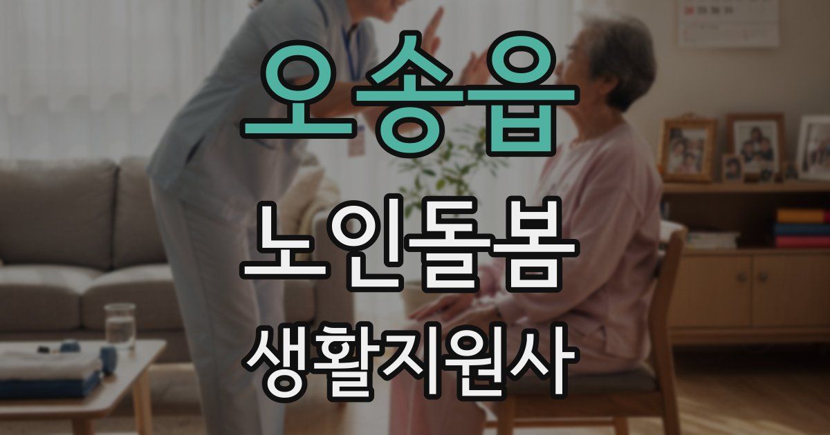 오송읍 노인돌봄생활지원사 자격증