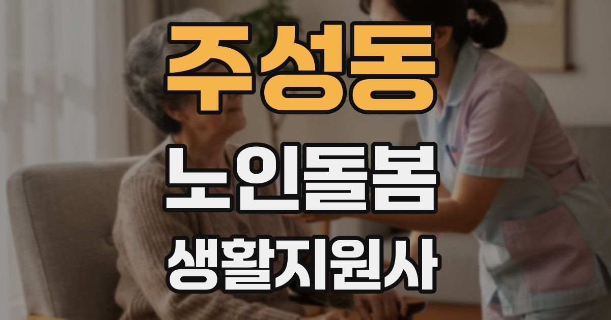 주성동 노인돌봄생활지원사 자격증