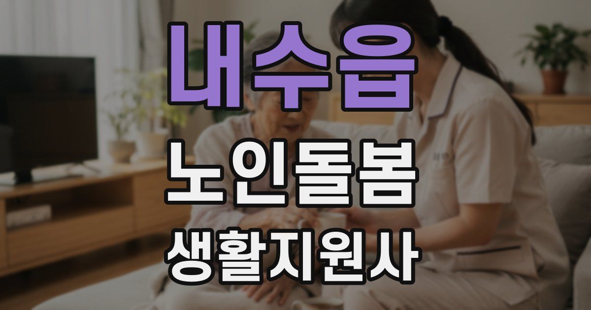내수읍 노인돌봄생활지원사 자격증
