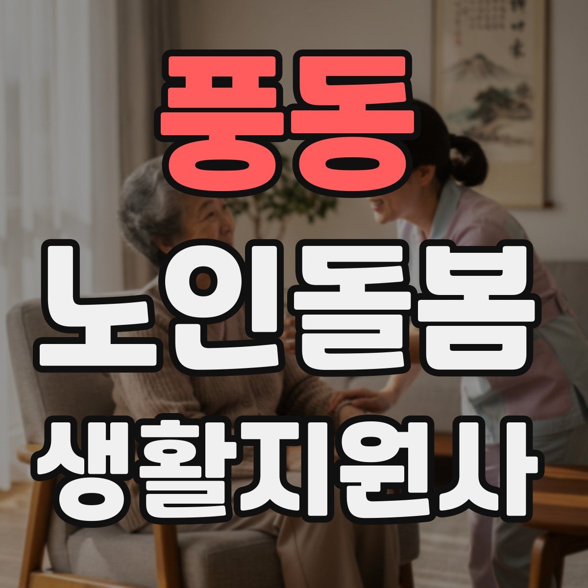 풍동 노인돌봄생활지원사 자격증