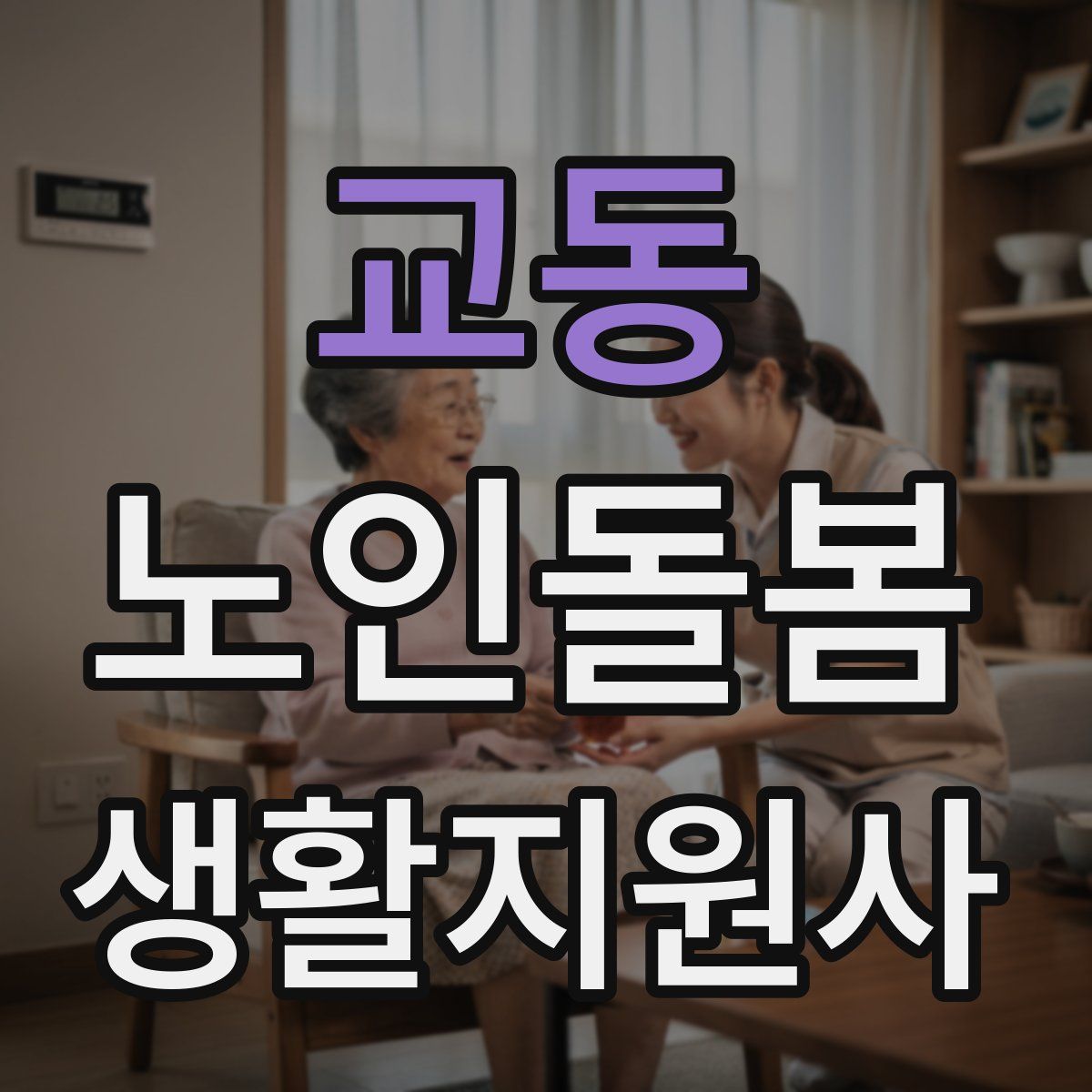 교동 노인돌봄생활지원사 자격증