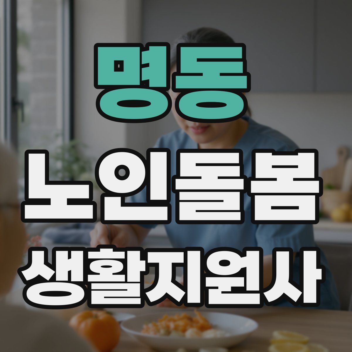 명동 노인돌봄생활지원사 자격증