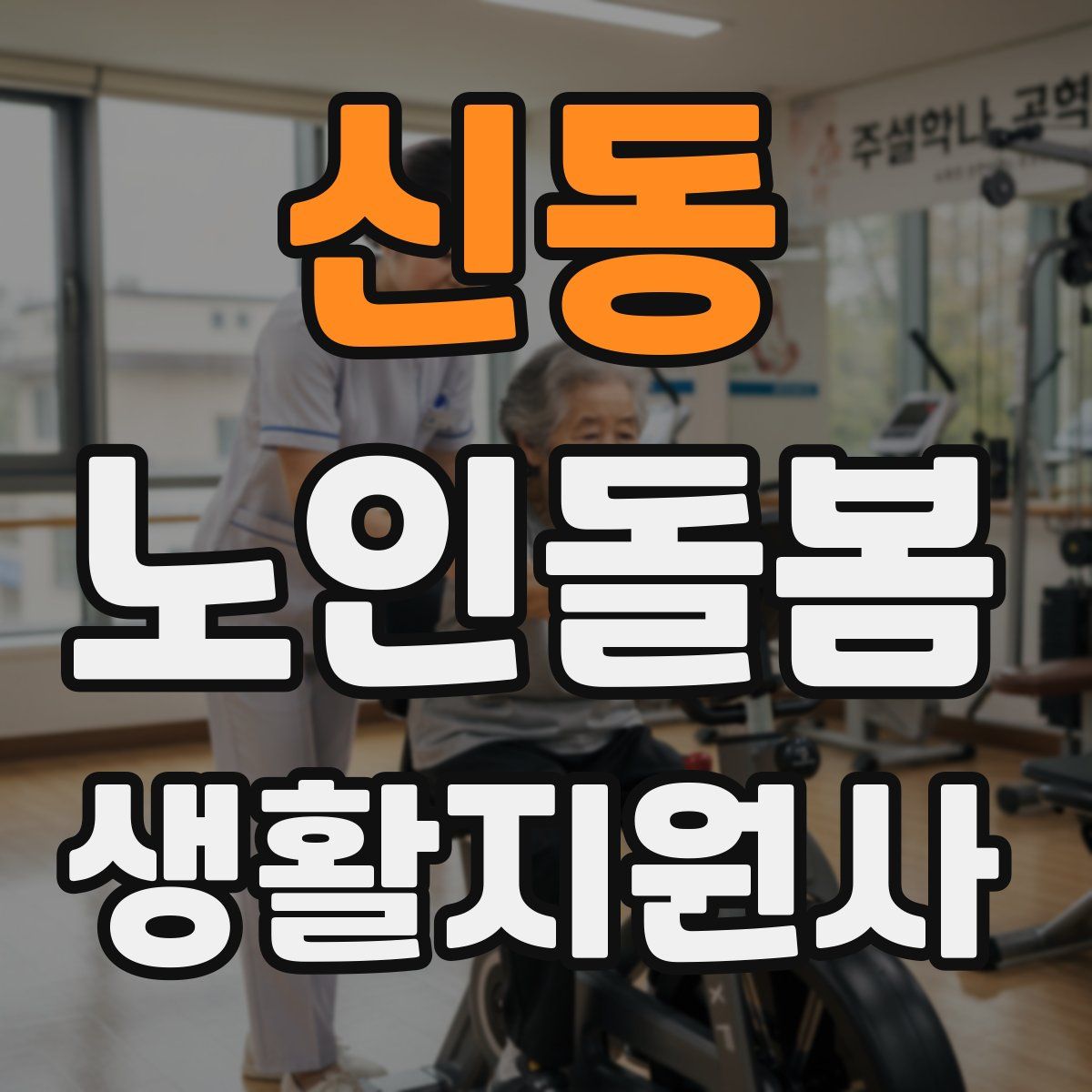 신동 노인돌봄생활지원사 자격증