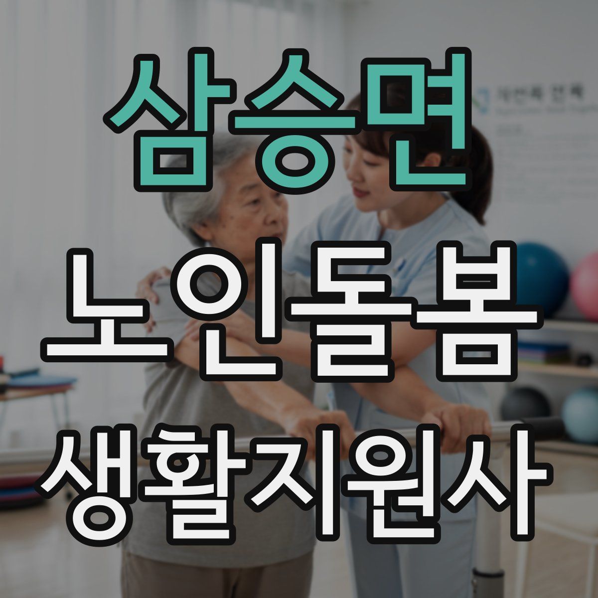삼승면 노인돌봄생활지원사 자격증