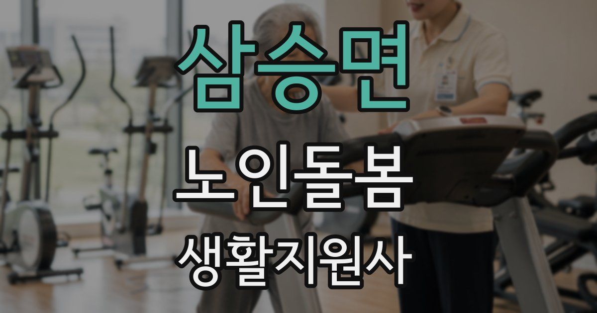 삼승면 노인돌봄생활지원사 자격증