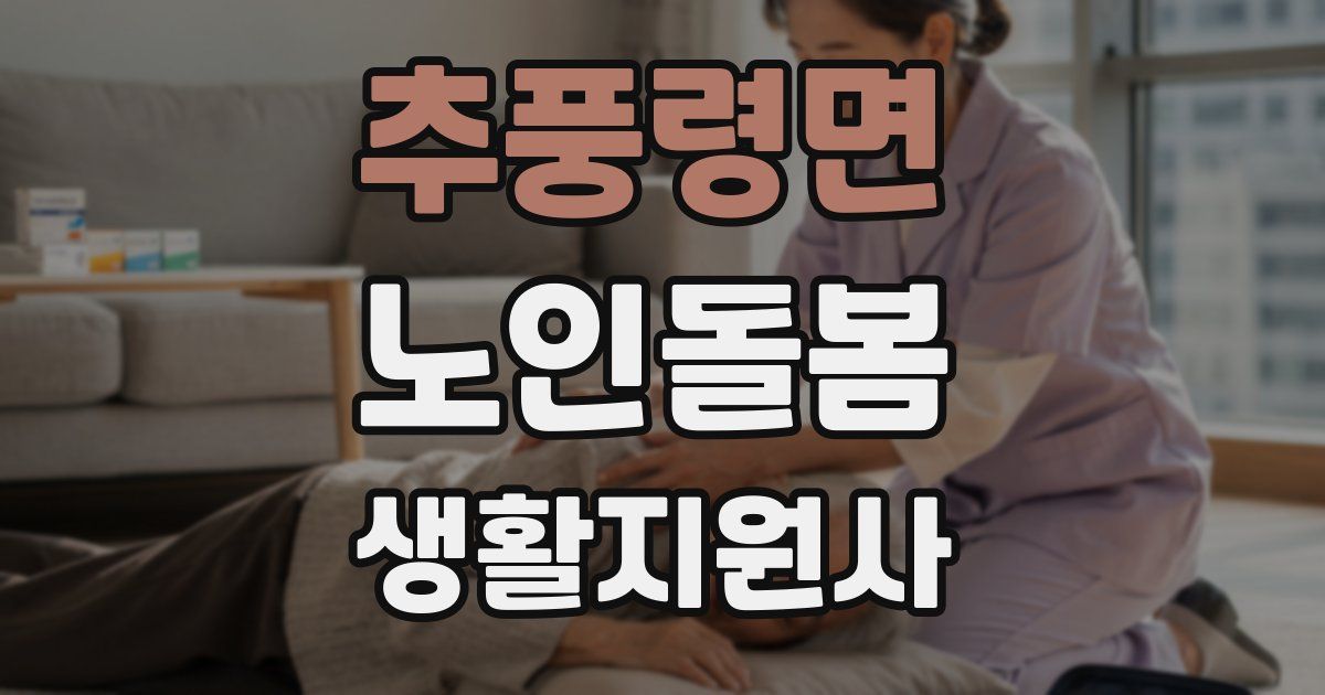 추풍령면 노인돌봄생활지원사 자격증
