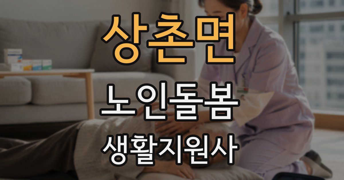 상촌면 노인돌봄생활지원사 자격증