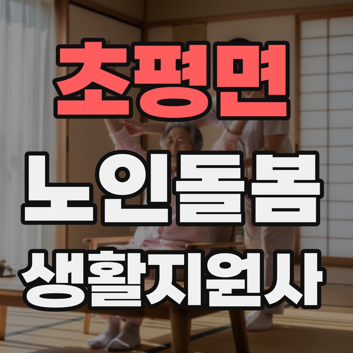 초평면 노인돌봄생활지원사 자격증