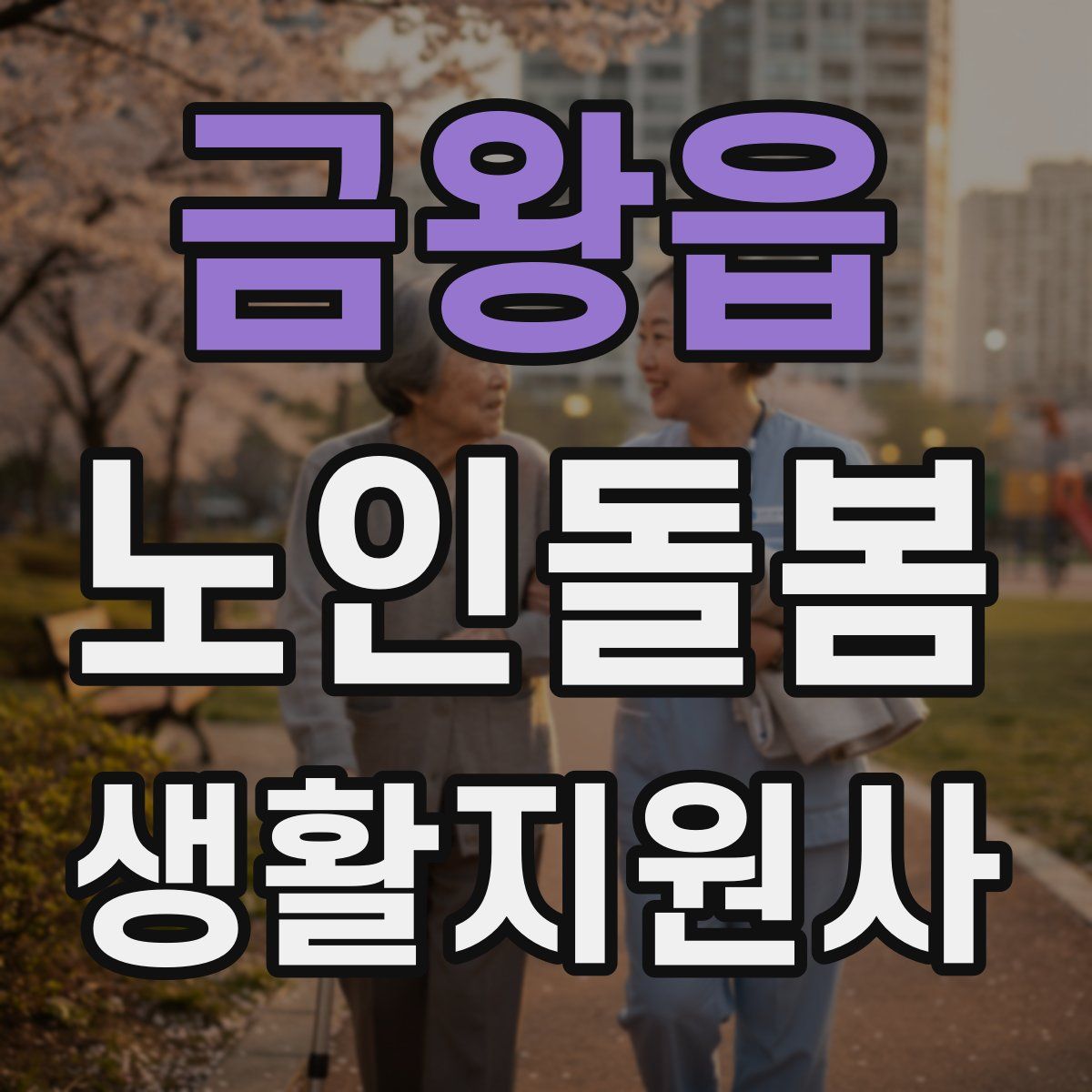 금왕읍 노인돌봄생활지원사 자격증