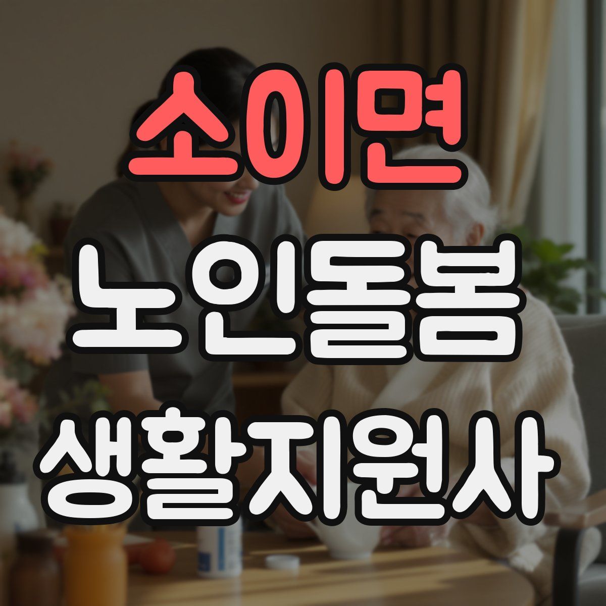 소이면 노인돌봄생활지원사 자격증