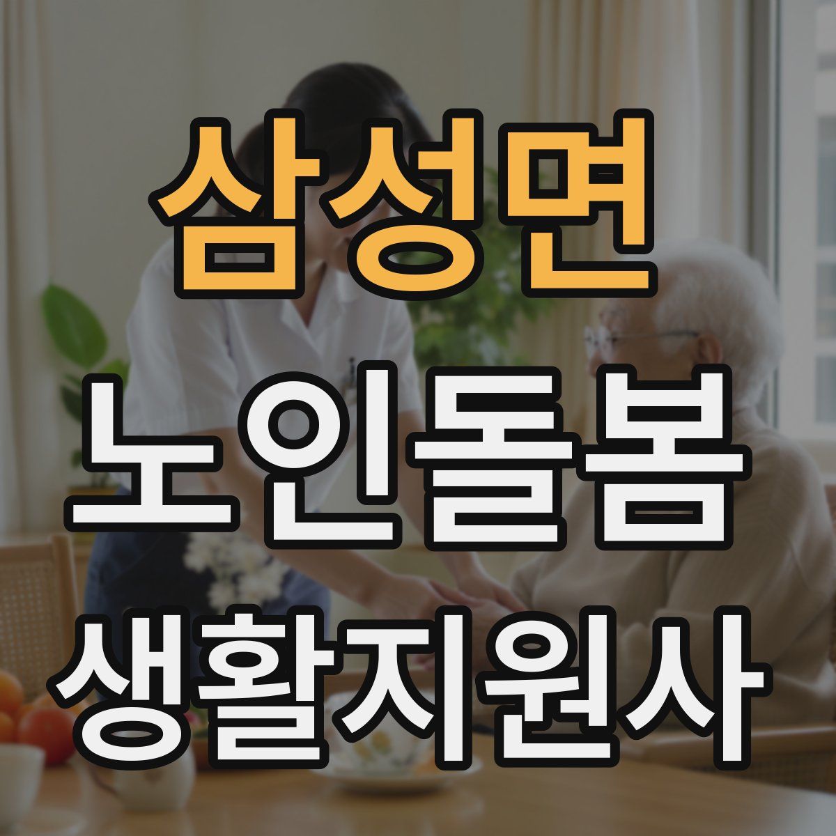 삼성면 노인돌봄생활지원사 자격증