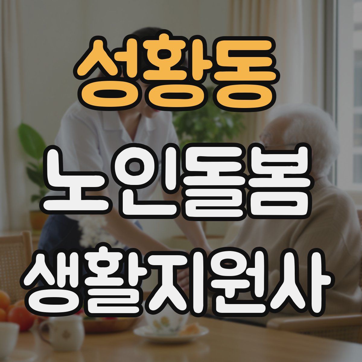성황동 노인돌봄생활지원사 자격증