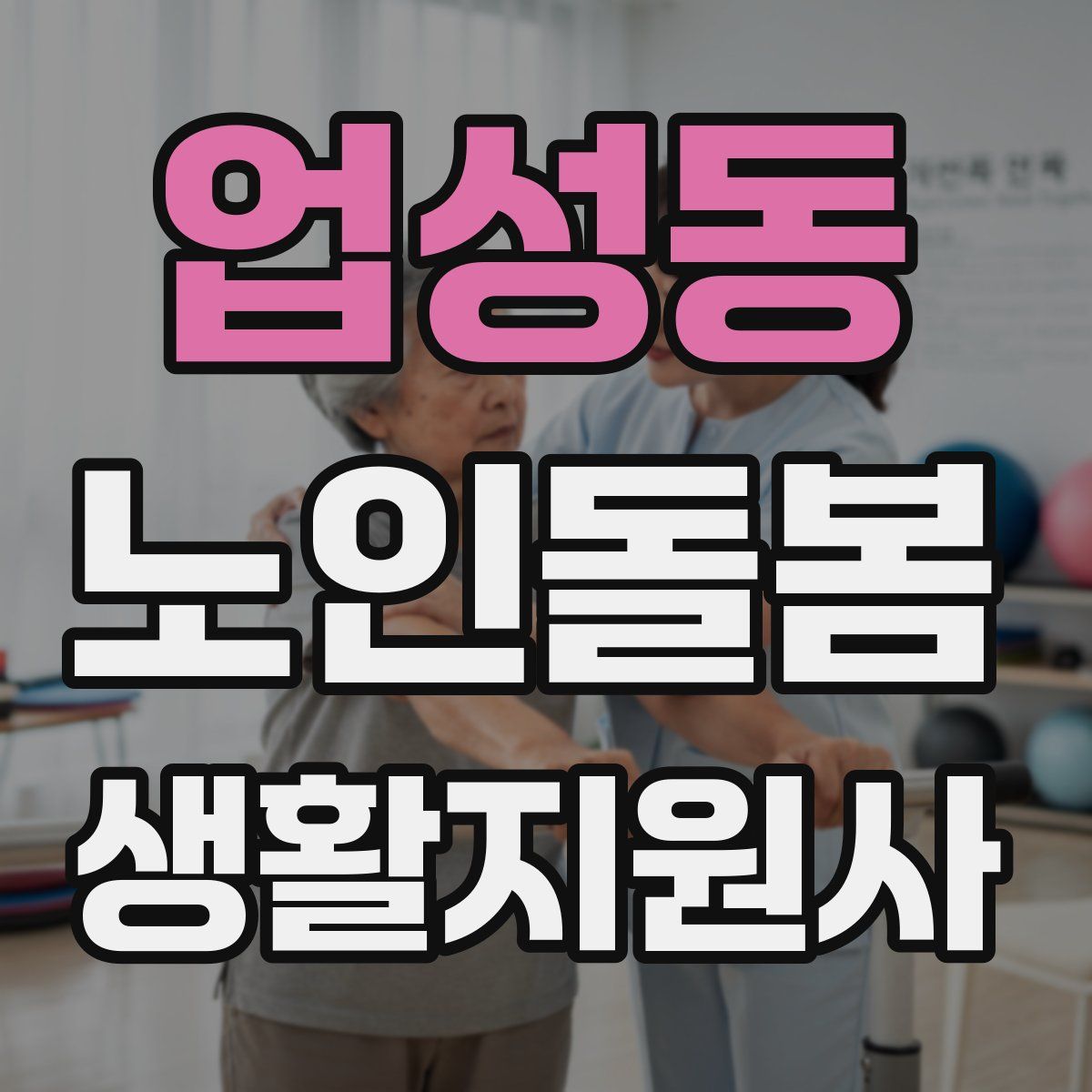 업성동 노인돌봄생활지원사 자격증