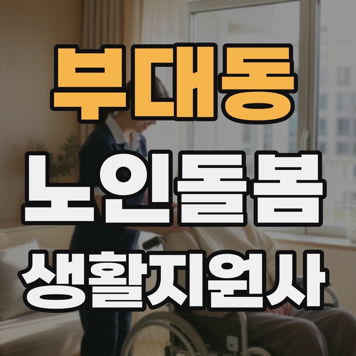 부대동 노인돌봄생활지원사 자격증