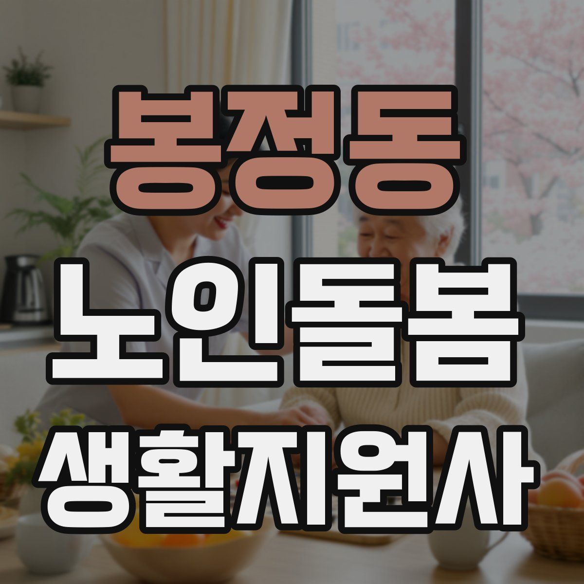 봉정동 노인돌봄생활지원사 자격증