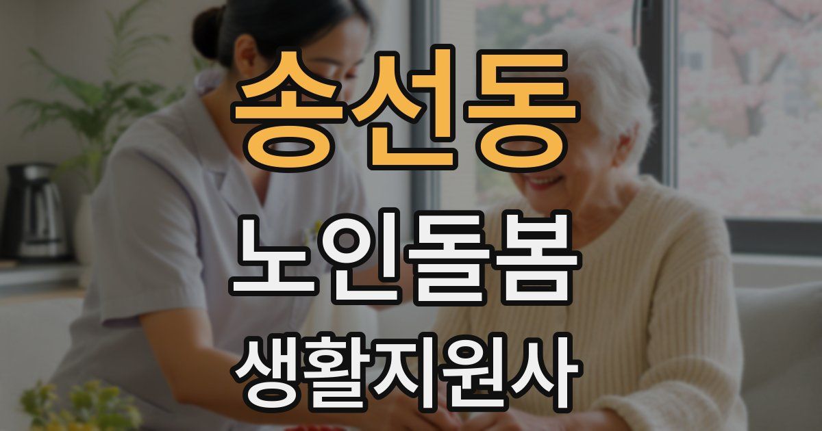 송선동 노인돌봄생활지원사 자격증