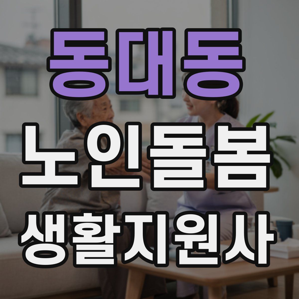 동대동 노인돌봄생활지원사 자격증