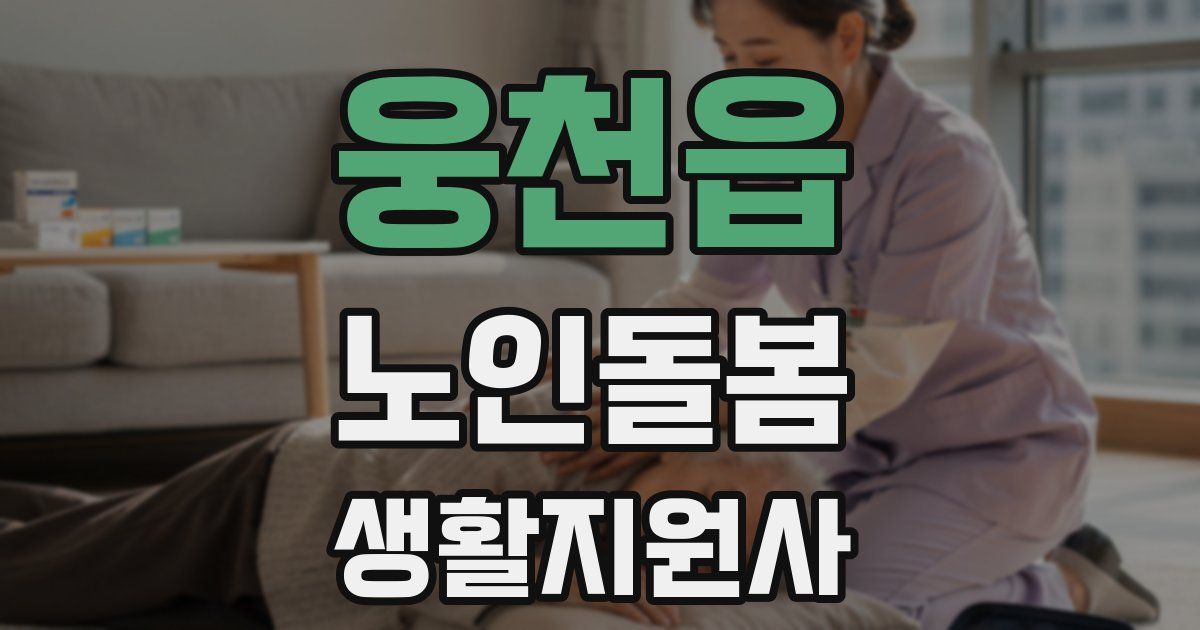 웅천읍 노인돌봄생활지원사 자격증