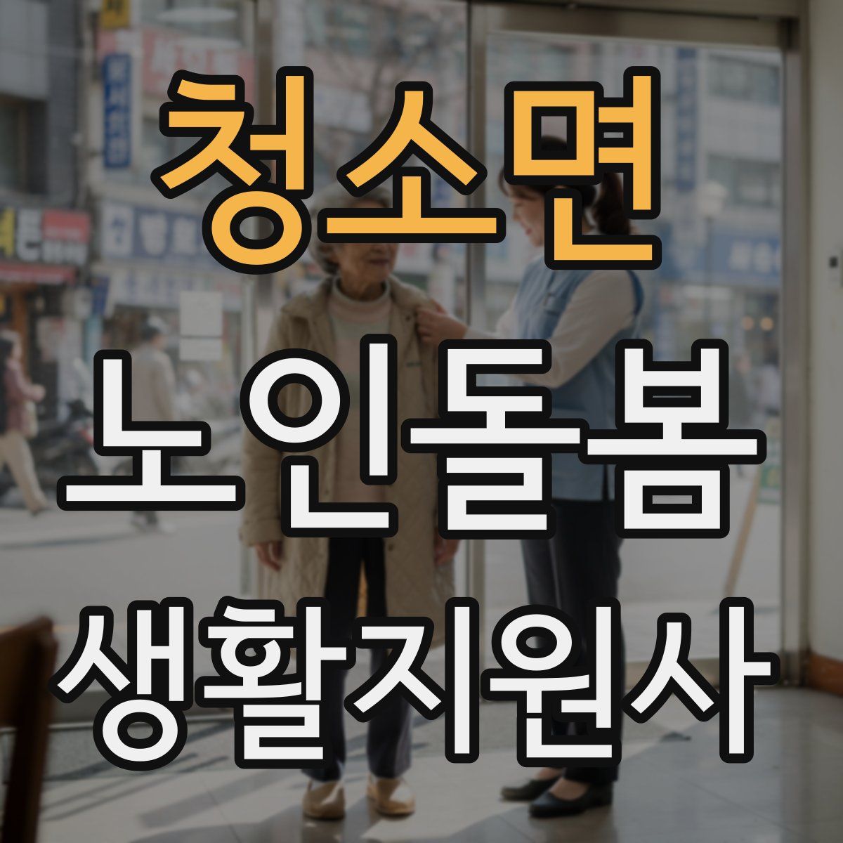 청소면 노인돌봄생활지원사 자격증