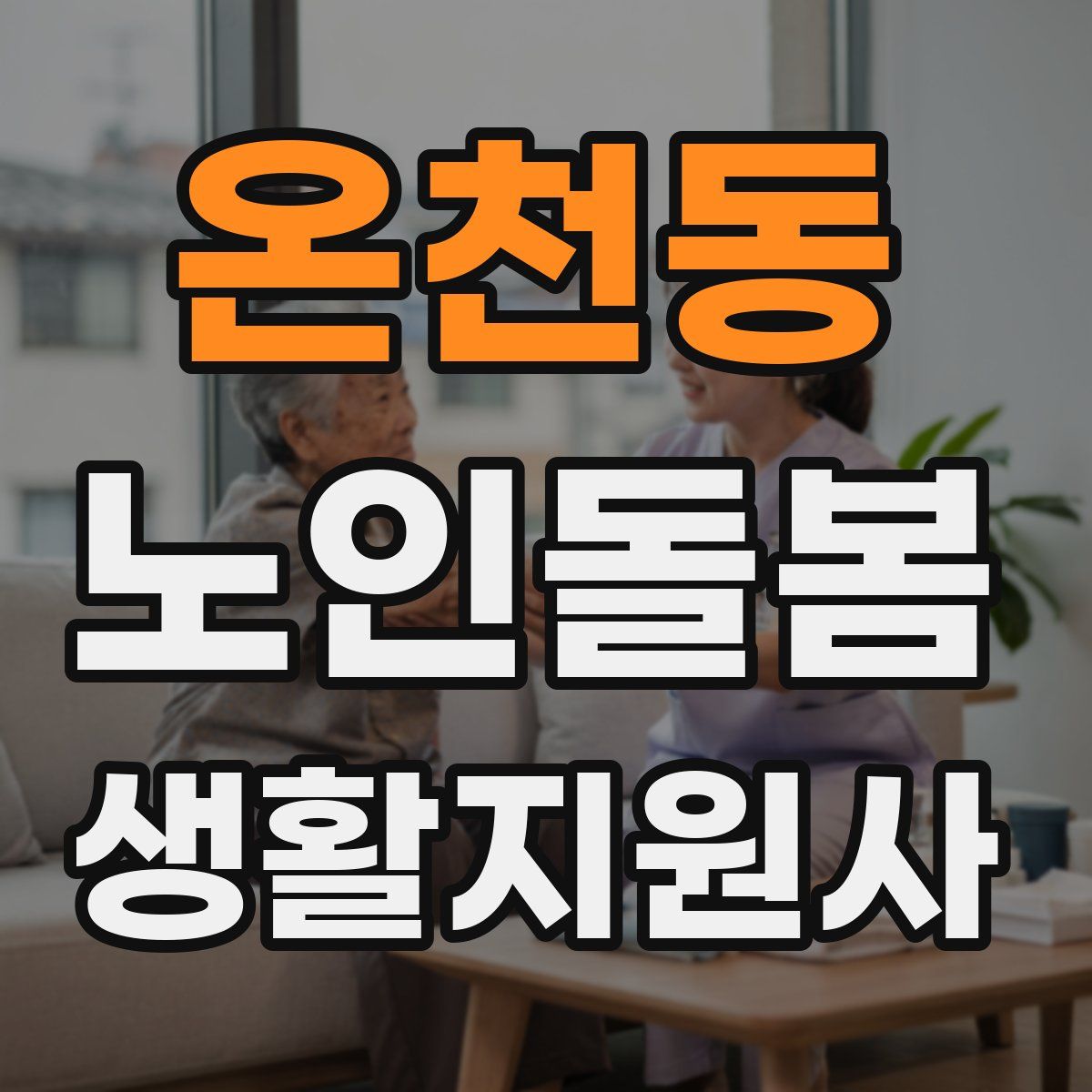 온천동 노인돌봄생활지원사 자격증